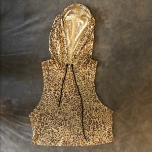 Zyia Leopard Crop Hoodie